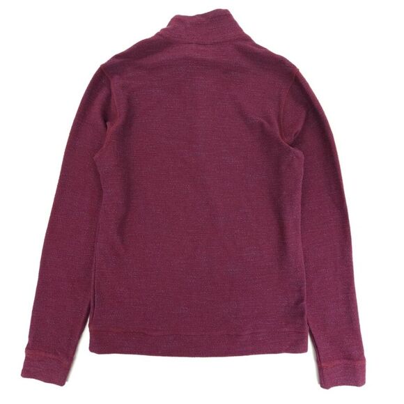 NEW Huckberry Marine Layer Clayton Textured Pullover Sweater Cabernet Heather - Picture 5 of 7